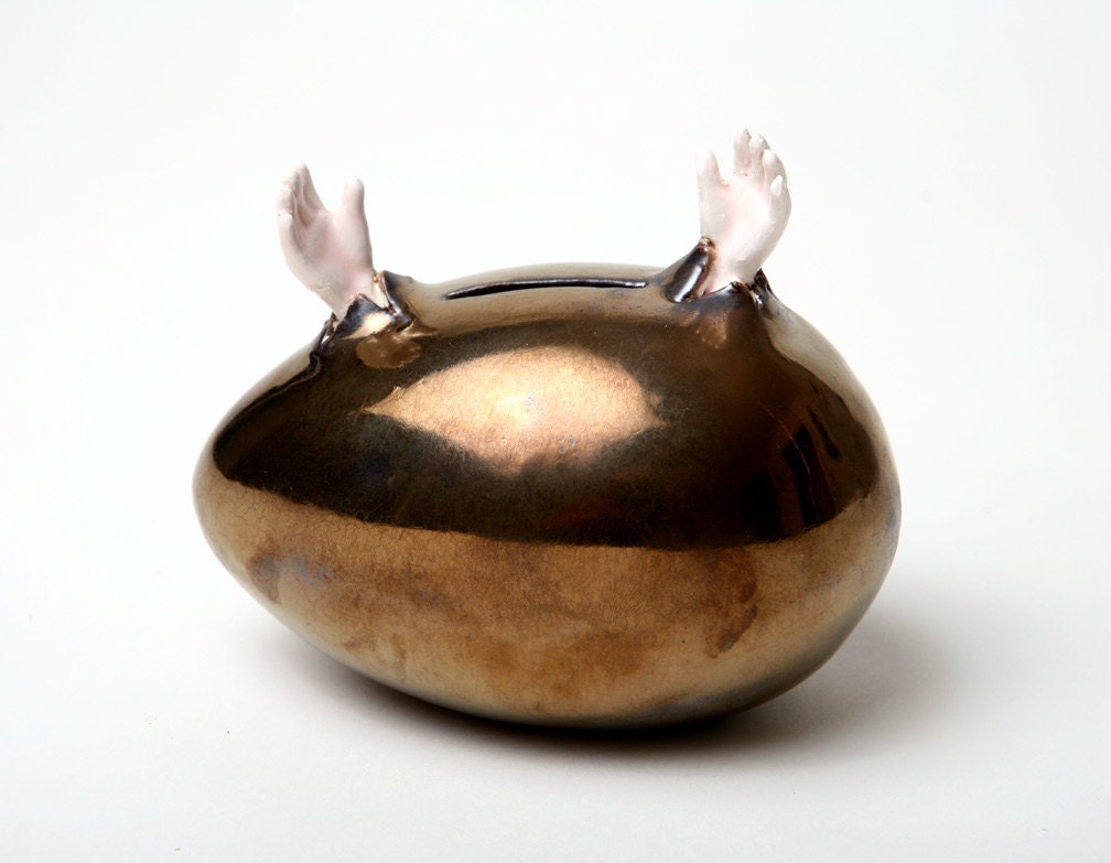 Golden Egg Coin Bank - Save the Goose and Man the Emerging Funds