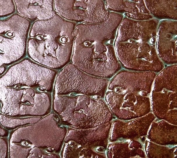 Baby Face Stoneware Ceramic Tile 5 1/2 x 5 1/2 inches-WEird & Unique / Smooshed