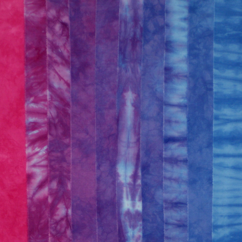 Hand Dyed Fabric LOVE BUG Stash Pack - 10 Fat Eighths