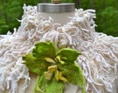 Felted wool sweater COAT. Eco Couture Shag. Size Medium/Large. Ready to ship