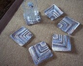 Set of 6 Mitered Square Coasters In Self Striping Yarn For The Home