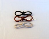 Simple leather bow hair clip- choose 2 colors