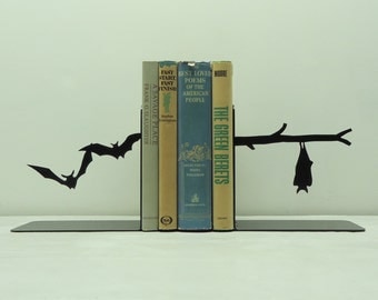 Bats Metal Art Bookends - Free USA Shipping