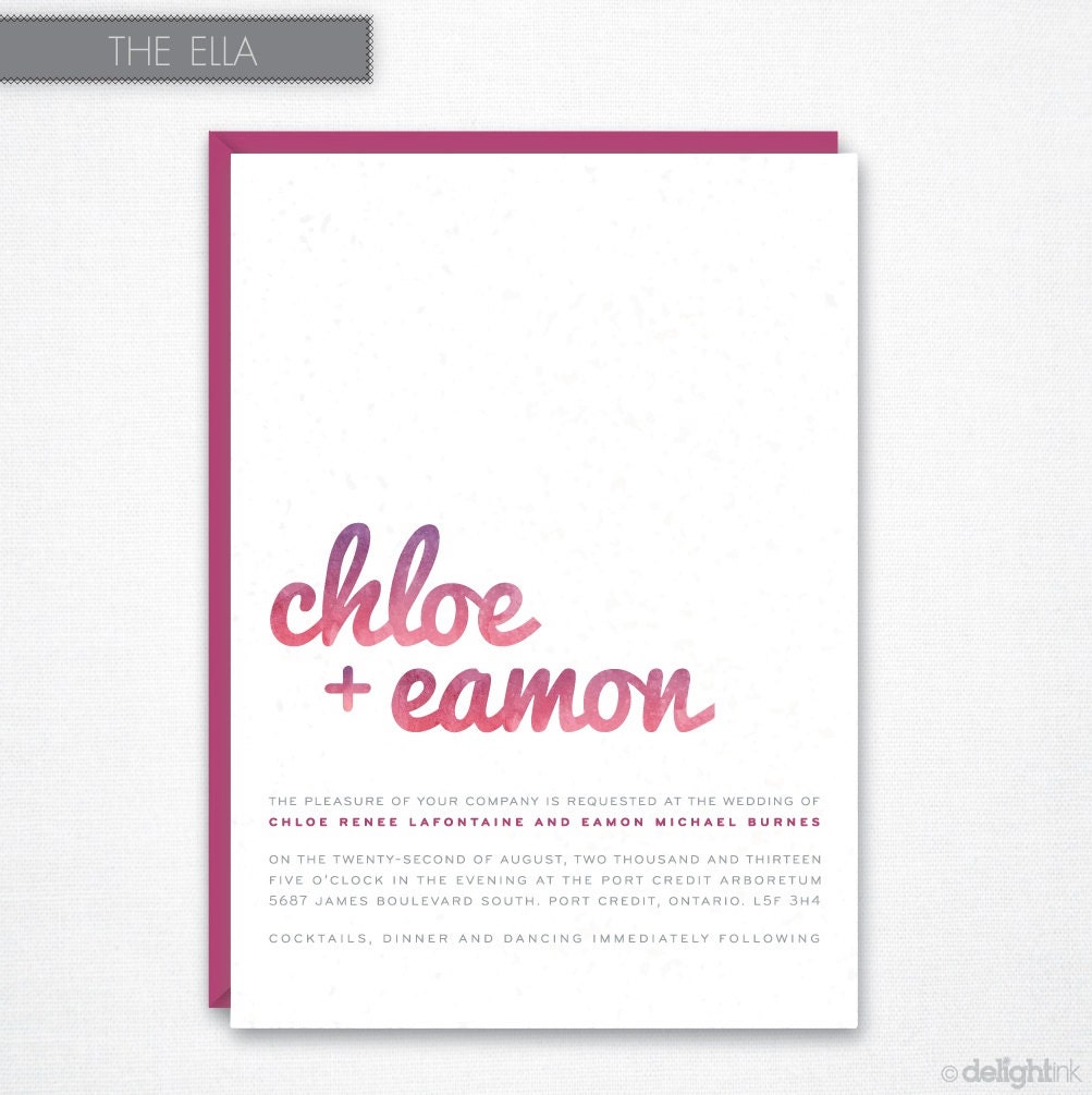 Ella Wedding Invitation (Printable)
