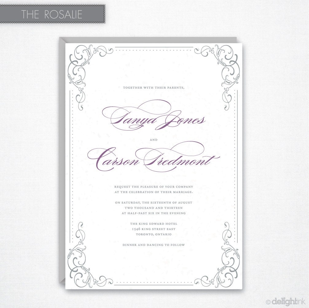 Rosalie Wedding Invitation (Printable)