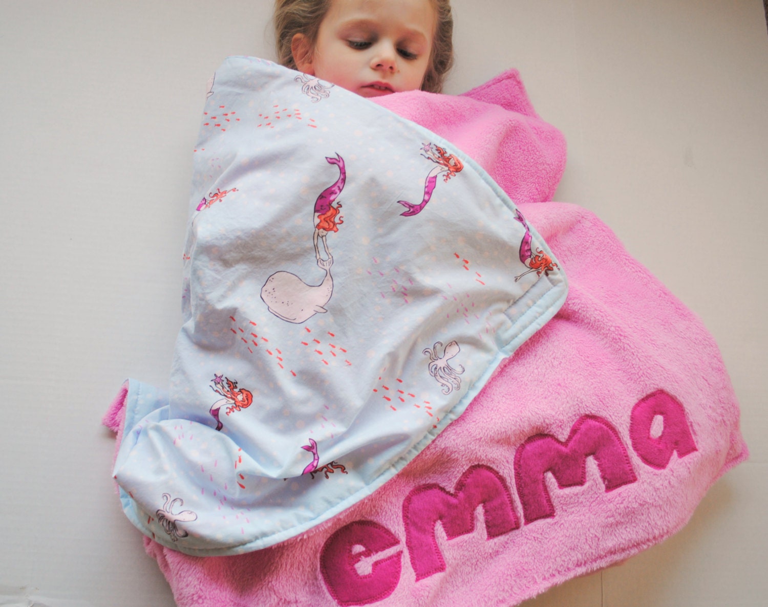 Personalized Baby Blanket in Mermaid Play