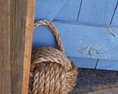 Rustic Doorstop with a Nautical Twist - under 35 - Nautical decor - matching doormat available