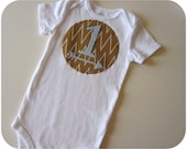 Baby Boy First Birthday Bodysuit, Cake Smash Outfit, Aztec, Tribal, Chevron, Photography Prop, Half Birthday, Custom Initial, 6 12 18 Month