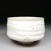 Winter Stoneware Matcha Chawan Tea Bowl glazed with White Shino Natural Iron Spots