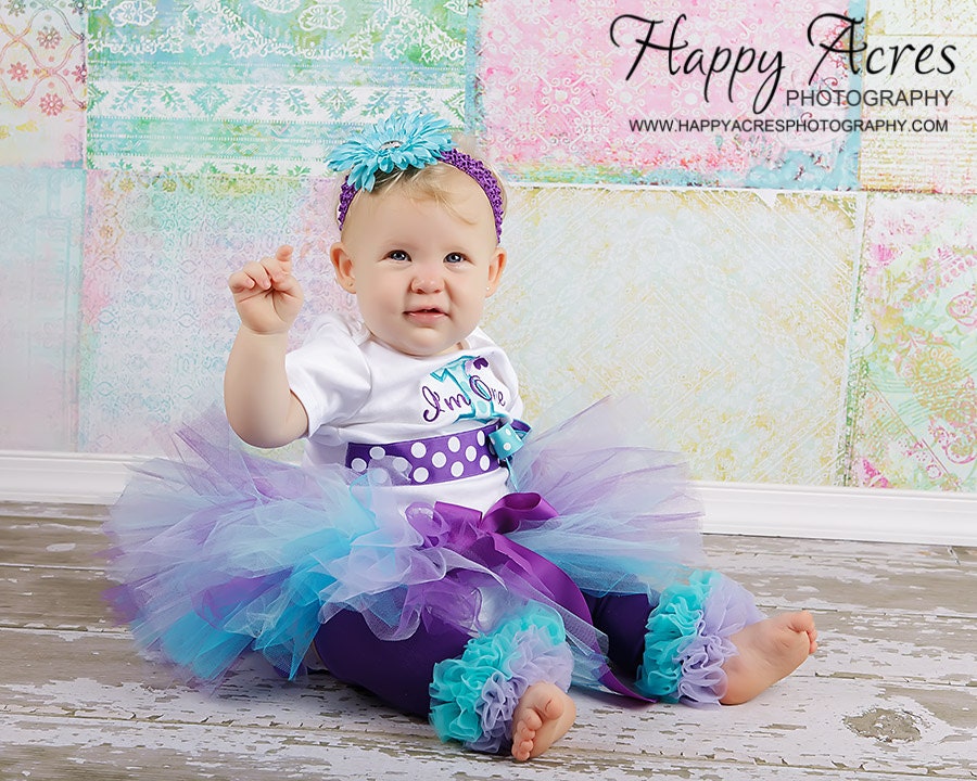First Birthday Girl Outfit, Dragonfly, Purple, Turquoise, Lilac, Bodysuit, Bloomers, Legwarmers