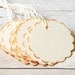 Wedding Distressed Scalloped Round Tags Wish Tree Banner Journaling Spots Escort Cards Set of 50 Manilla Cream with string