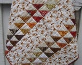 Baby Quilt- Lions and Giraffes- Gold and Brown and Rust- Baby Shower Gift- Baby Gift