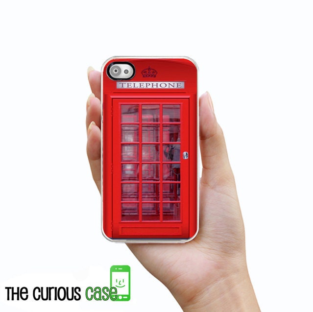 iPhone Case British Phone Box  / Hard Case For iPhone 4 and iPhone 4S Iconic London  Rubber Trim