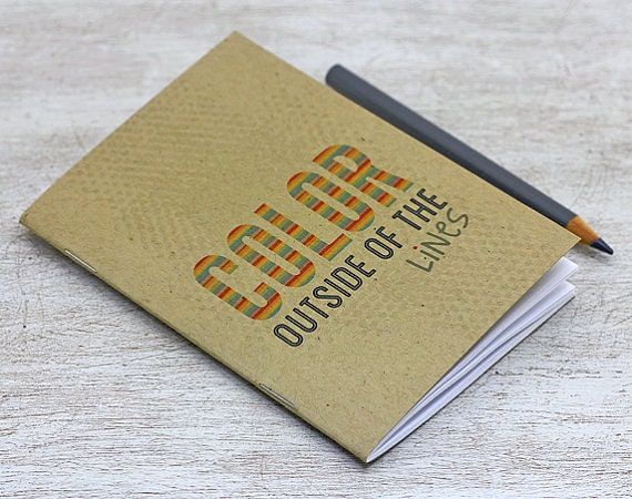 Color Pocket Journal: Mini Notebook, Travel Journal - Color Outside of the Lines, Rainbow, Stripes, Colorful, Grunge, Men