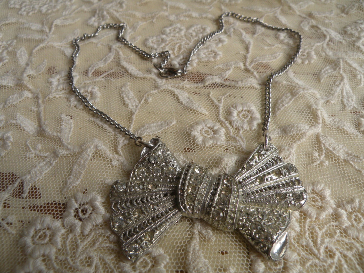 AFFORDABLY YOURS vintage assemblage necklace simple classic ooak unique for her flea chic