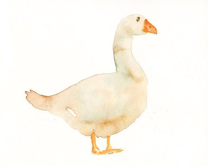 GOOSE Original watercolor painting 10X8inch