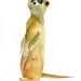 MEERKAT Original watercolor painting 8x10inch (Vertical orientation)