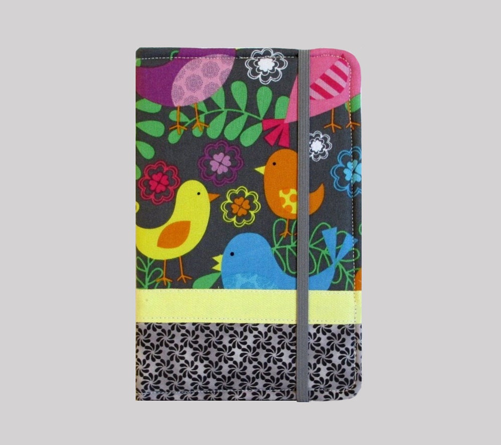 Kindle Cover Hardcover Kindle Case Nook Cover Nexus 7 Cover Nexus 7 Case Custom eReader Cover Bright Birds With Border