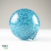 Blown Glass Christmas Ornament Suncatcher Aqua Blue Speckle