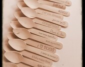 Disposable and Compostable Wooden Utensils Cutlery Greenware - 250 Pieces - Eco Natural - Mix and Match Standard Phrase