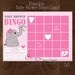 Pink Elephant Baby Shower Bingo Printable Instant Download