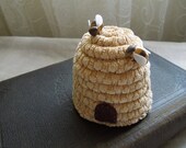 Textile Decorative Bee Hive with Bees