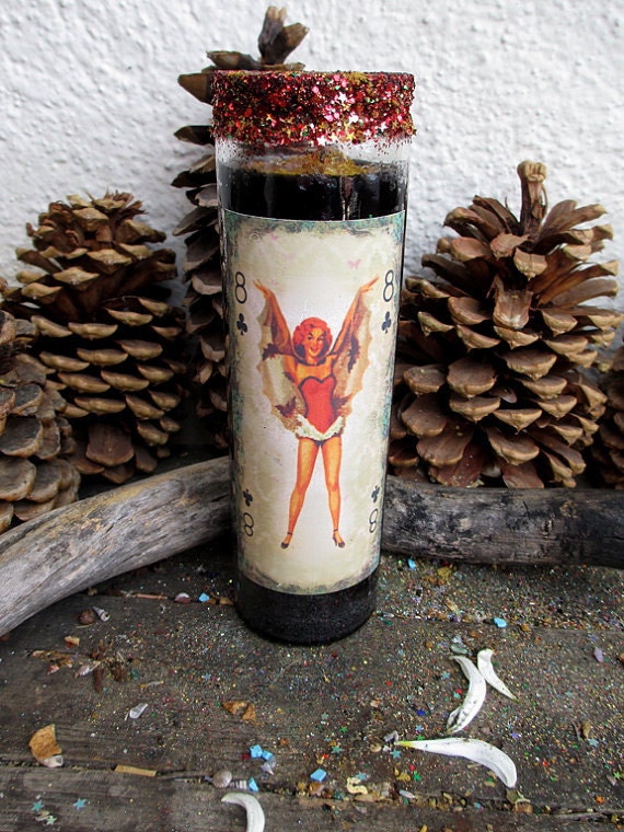 Rita's Bat Totem Lucky 8's 7 Day Hoodoo Ritual Candle -  Transition, Rebirth, Face the Darkness, Accept Change