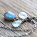 Aquamarine, Labradorite and Moonstone Necklace on Sterling Silver - Poseidon - March Birthstone Jewelry Mythology Collection