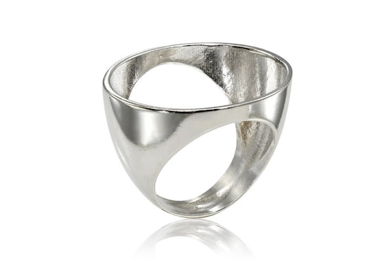 Sterling Silver Open Oval Ring