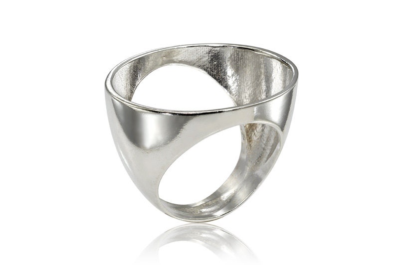 Sterling Silver Open Oval Ring