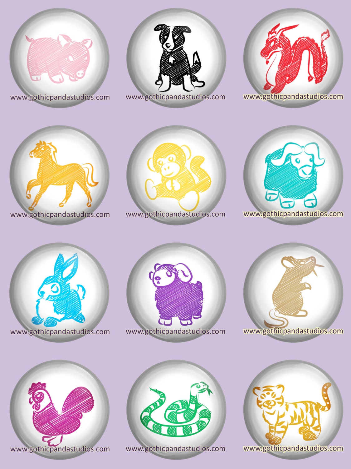 Chinese Zodiac Keychains