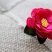Adjustable handmade fabric flower ring, customizable colors