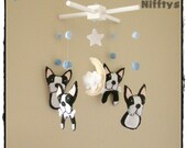 Boston Terrier Baby Crib Mobile -Custom orders and colors welcome