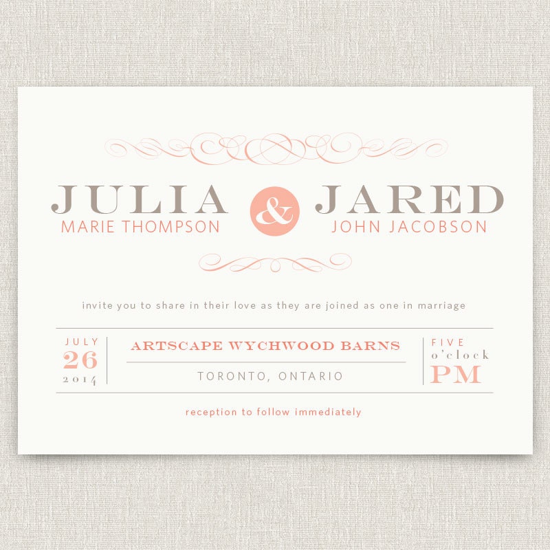 Quilt - Modern elegant wedding invitation