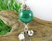 Malachite Birthing Pendant - Blessingway Labor & Birth Necklace
