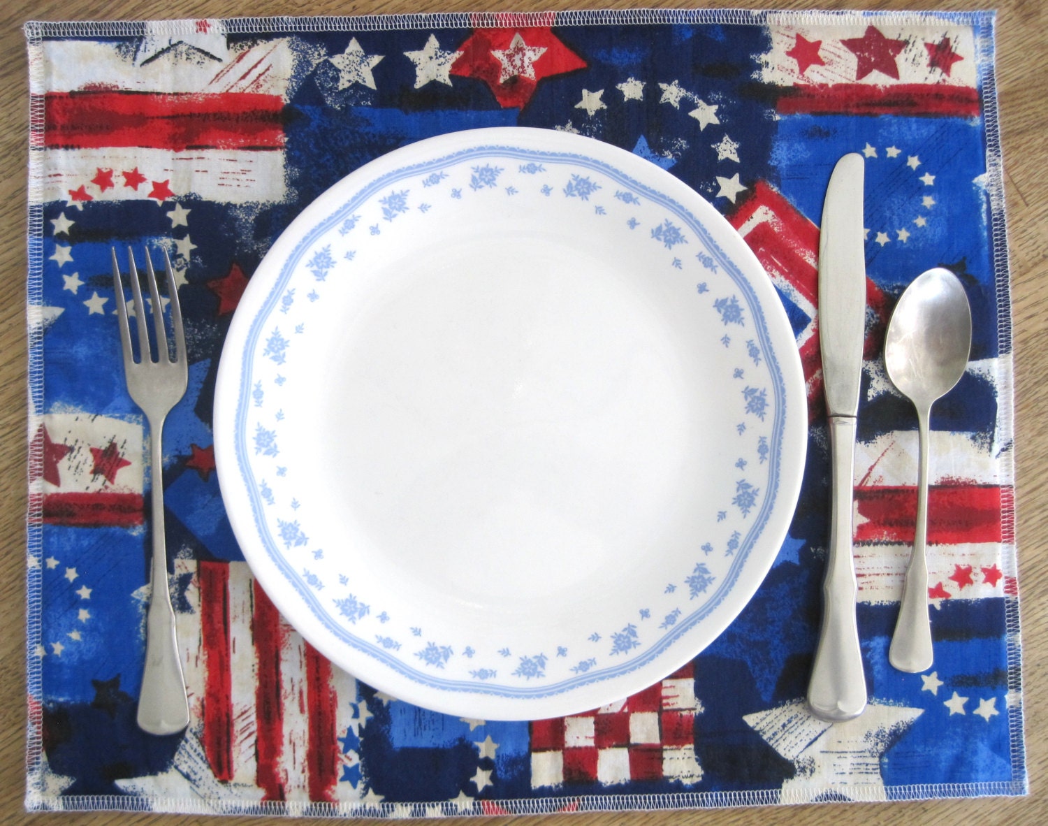 Patriotic Placemat with Matching Coaster