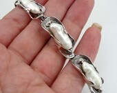 Stunning Artisan Sterling Silver fresh water Pearl Bracelet (s b2039s