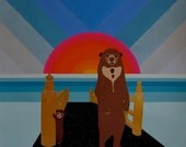 Safer With My Sunbear 12"x18" Print