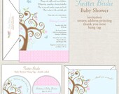 Twitter Bird Baby Shower Invitation with Tree & Butterflies Il_170x135