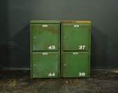 Industrial Wood Storage Lockers / Pair