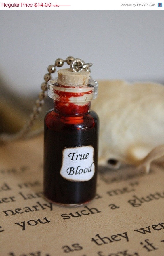 ON SALE Glass Vial Necklace - True Blood