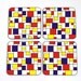 Set of 4 coasters red blue yellow square tile coaster set mondrian inspired hostess housewarming gift idea