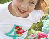 GreatStitch Parrot Pants and Shirt Birthday Girl Shirt 1st Birthday 2nd Birthday 3rd Birthday