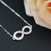 Wedding Jewelry Bridal Jewelry Bridal Necklace cubic zirconia LUX Eternity Infinity charm Necklace Bridesmaid Jewelry Bridesmaid Gift