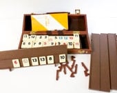 Vintage Rummy Tile Game Set with Travel Case