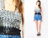 Sequin 80s/90s Vintage Tops, Cocktail 80s 90s, SMALL
