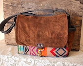 Padded Pendleton wool Camera bag DSLR /Messenger / Leather & Suede //Upcycled -- Ready to ship--Save 10% off w/ Coupon Code