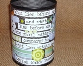 Pencil Cup - Quotes Collage Decorative Can Pencil Holder Desk Accessory No. 218