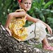 Tropical Expression, linen double ruffle pants/ capris, size 12mos.-5T