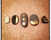 Geometric Minimalist Painted Rock Series - Sacred Stones